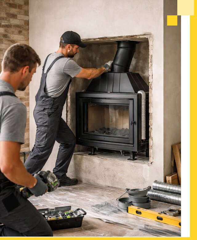 Установка каминных топок в Петрозаводске: монтаж, подключение