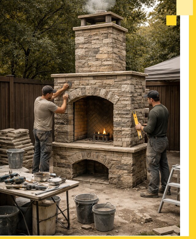 Проектирование и установка уличных каминов в Петрозаводске