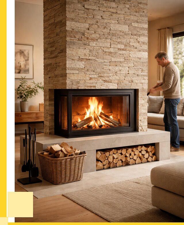 Дровяной камин под ключ в Петрозаводске от 203000 р. | ЭриданПтр