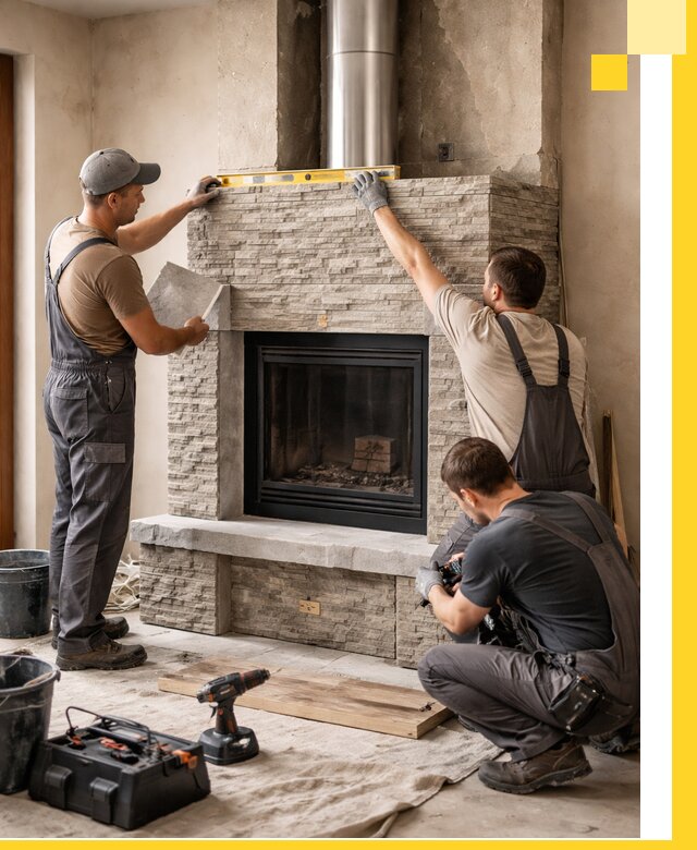 Профессиональный монтаж каминов под ключ в Петрозаводске для дома