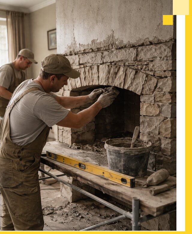 Изготовление каминов под ключ в Петрозаводске, монтаж и отделка