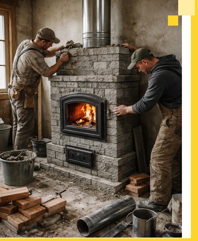 Производство, поставка и монтаж дровяных печей в Петрозаводске