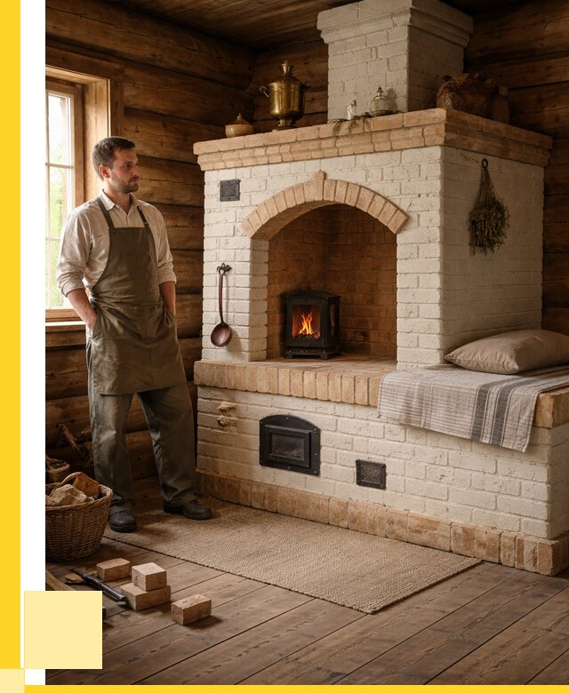 Русские печи с лежанкой под ключ в Петрозаводске от 152250 р. ЭриданПтр