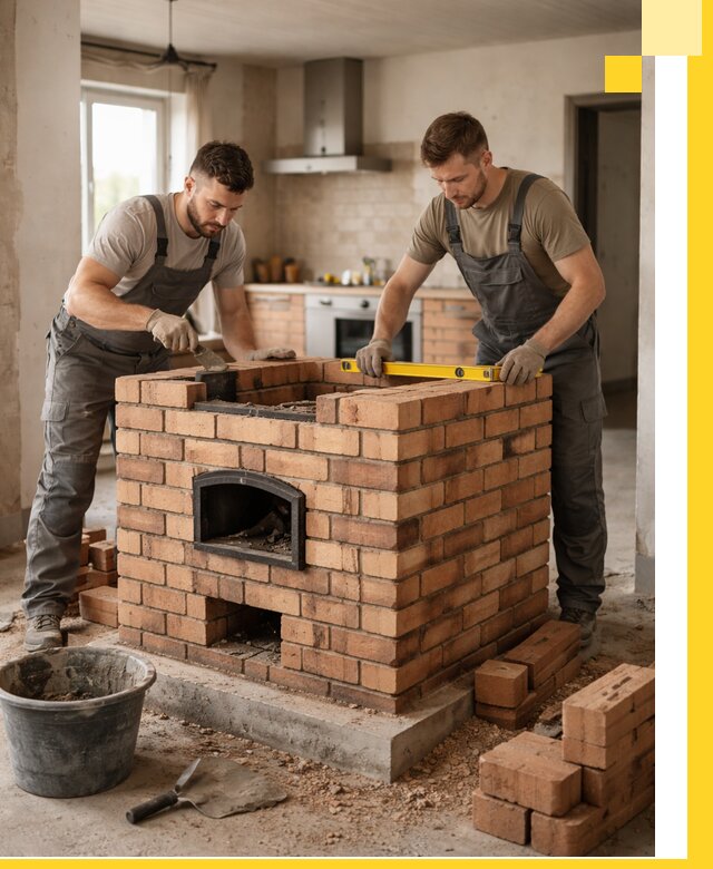 Установка и монтаж печей в частном доме в Петрозаводске под ключ