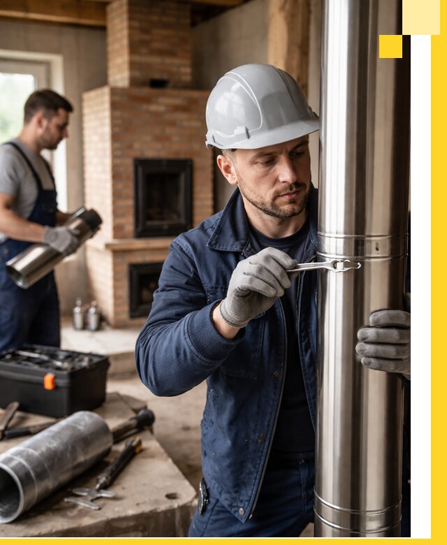 Профессиональный монтаж дымоходов для печей в Петрозаводске