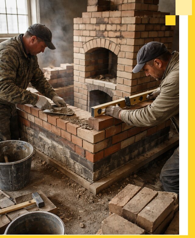 Изготовление и монтаж печей и каминов из кирпича в Петрозаводске