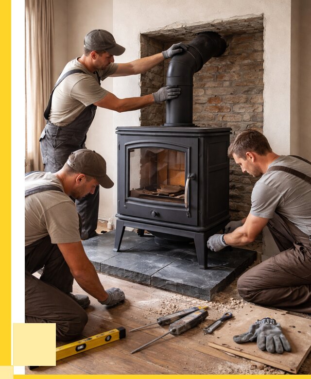 Монтаж печи камина в частном доме в Петрозаводске от 25375 р. | ЭриданПтр