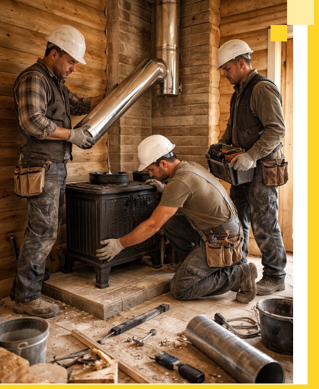 Профессиональный монтаж банных печей и дымоходов в Петрозаводске