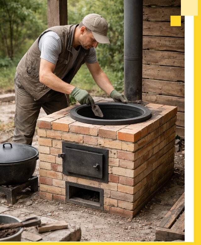 Изготовление и установка печей для казана в Петрозаводске под ключ