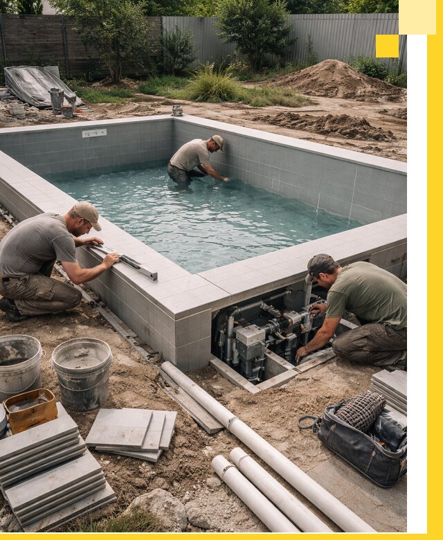 Строительство и монтаж бассейнов для дачи под ключ в Петрозаводске