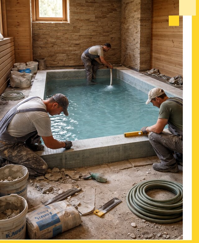 Проектирование и строительство бассейнов для бани в Петрозаводске