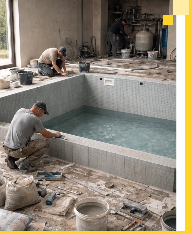 Строительство и монтаж бассейнов в помещении в Петрозаводске