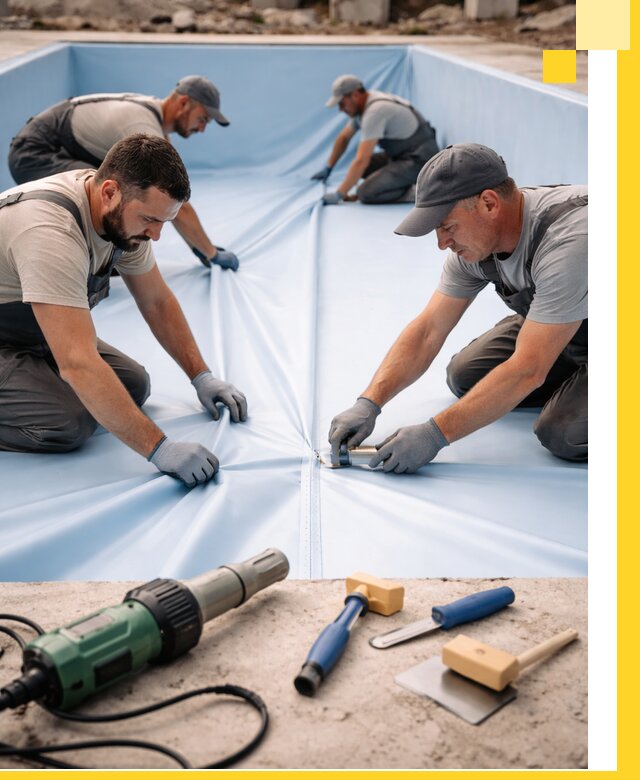 ПВХ пленка для бассейнов с монтажом и гарантией в Петрозаводске