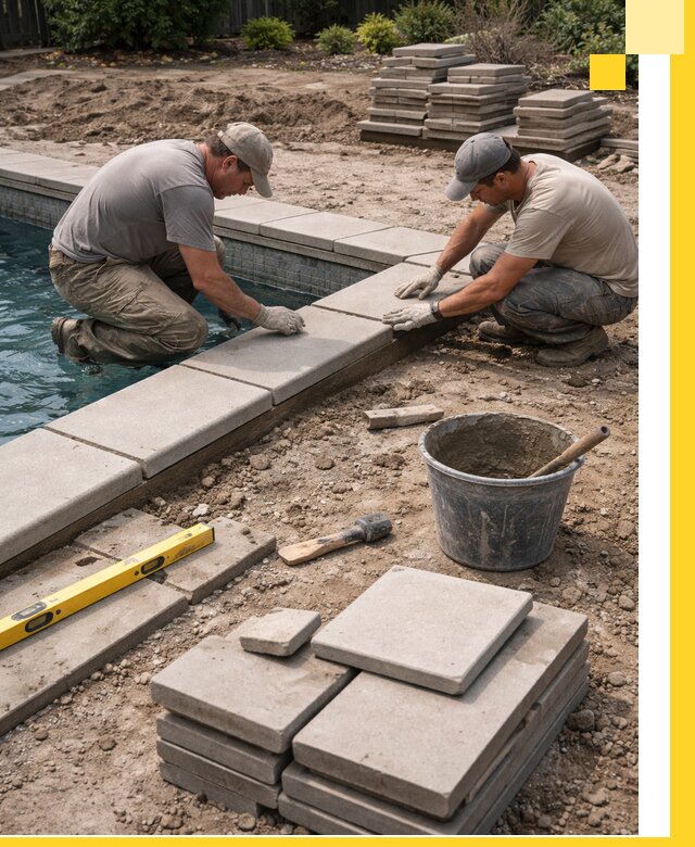Установка и изготовление копингового камня для бассейнов в Петрозаводске