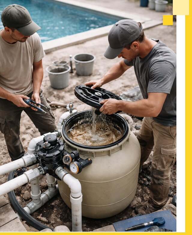 Установка и обслуживание песочных фильтров для бассейнов в Петрозаводске