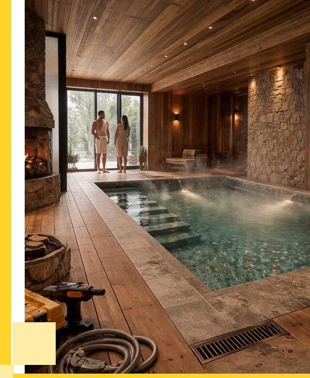 Проекты бань с бассейном под ключ в Петрозаводске от 76125 р., ЭриданПтр