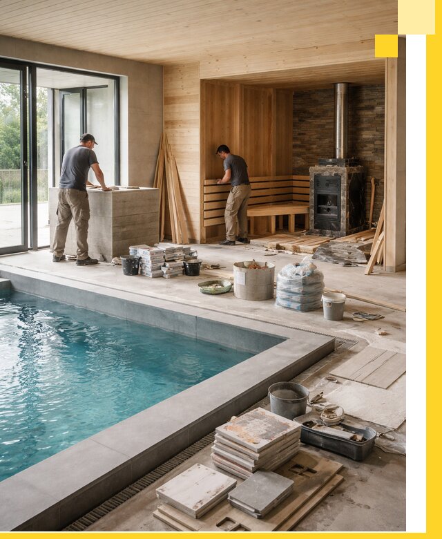 Проектирование и строительство бань с бассейном в Петрозаводске