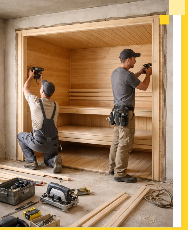 Монтаж саун под ключ в Петрозаводске — проектирование и установка