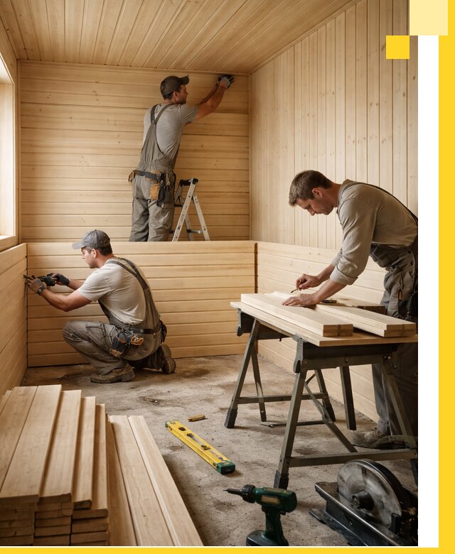 Обшивка саун в Петрозаводске из натуральной древесины под ключ