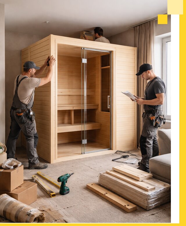 Установка и благоустройство саун в квартире в Петрозаводске