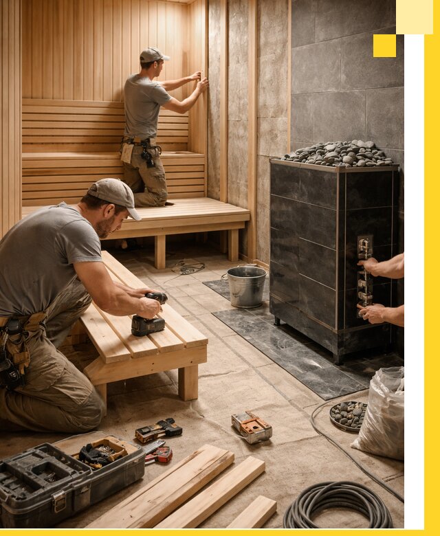 Дизайн и строительство интерьерных саун под ключ в Петрозаводске
