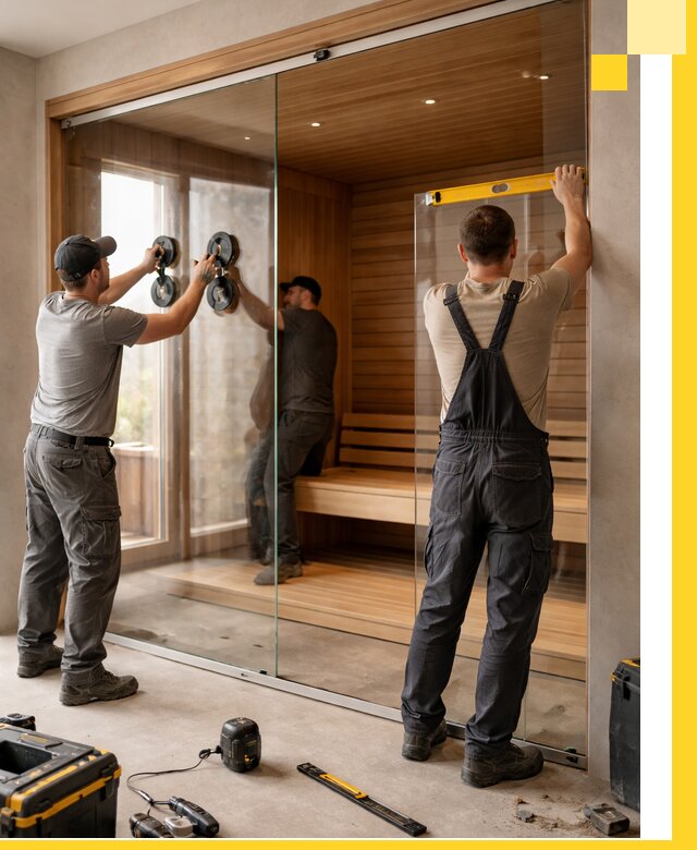 Производство и монтаж стеклянных саун под ключ в Петрозаводске