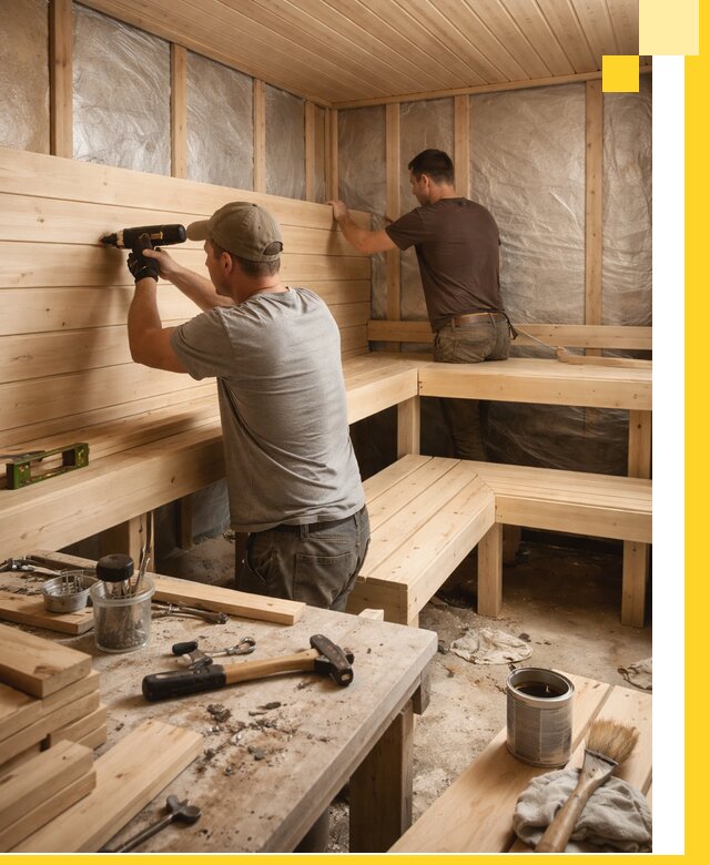 Профессиональная отделка бань и саун под ключ в Петрозаводске