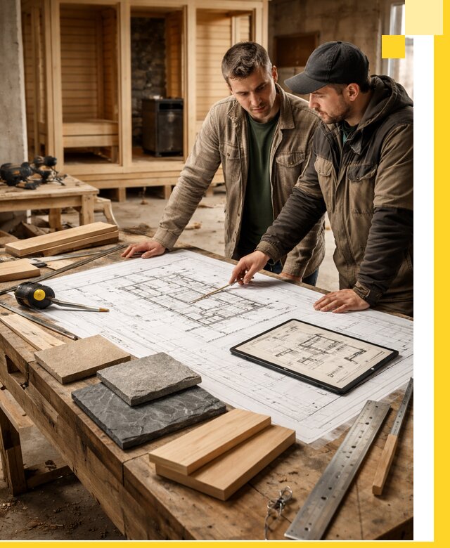 Проекты бань под ключ и планы строительства в Петрозаводске