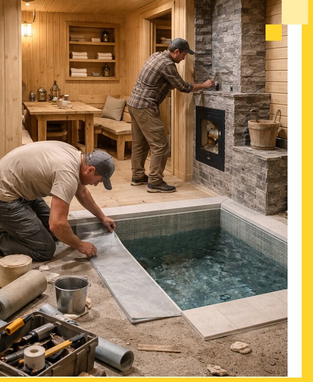 Строительство бань с комнатой отдыха под ключ в Петрозаводске