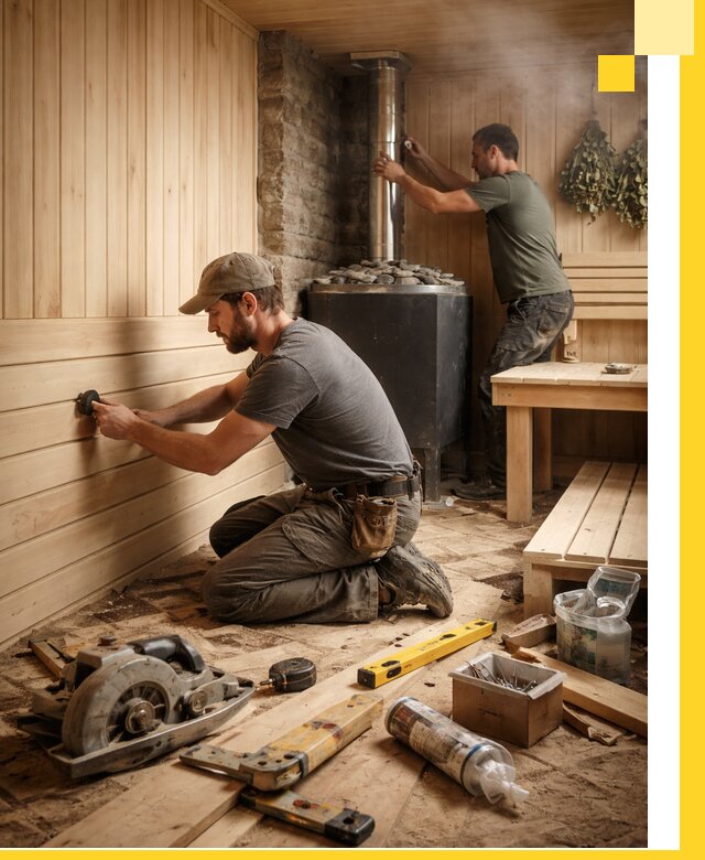 Полное строительство и оснащение парных под ключ в Петрозаводске