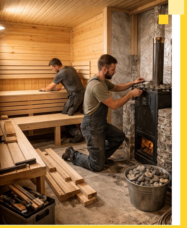 Дизайн и строительство интерьеров бань под ключ в Петрозаводске