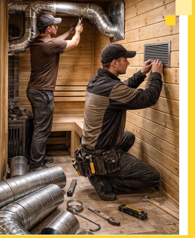 Проектирование и монтаж вентиляции бани в Петрозаводске под ключ