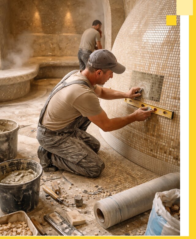 Хамам под ключ в Петрозаводске: проектирование, строительство, отделка