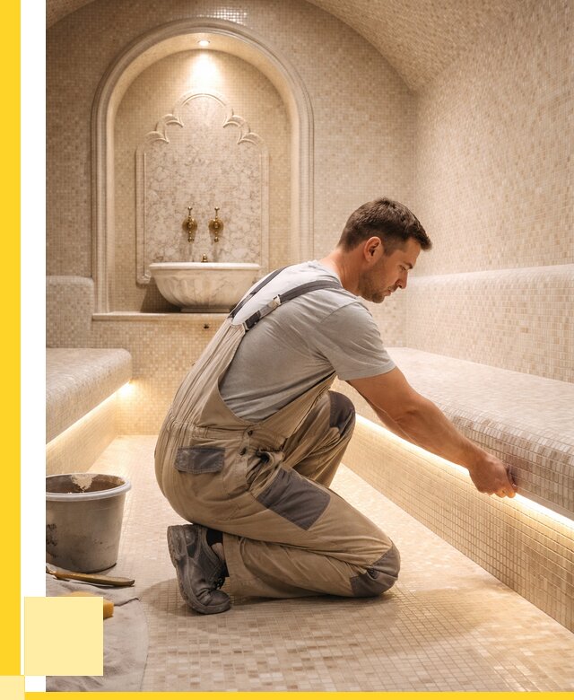 Отделка хамамов под ключ в Петрозаводске от 5583 р. | ЭриданПтр