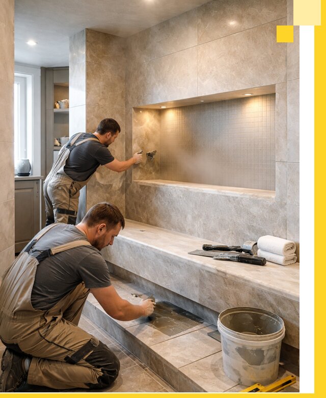 Профессиональное строительство хамама в квартире в Петрозаводске