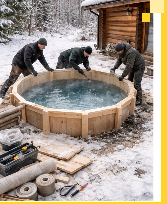Изготовление и установка ледяных купелей под ключ в Петрозаводске